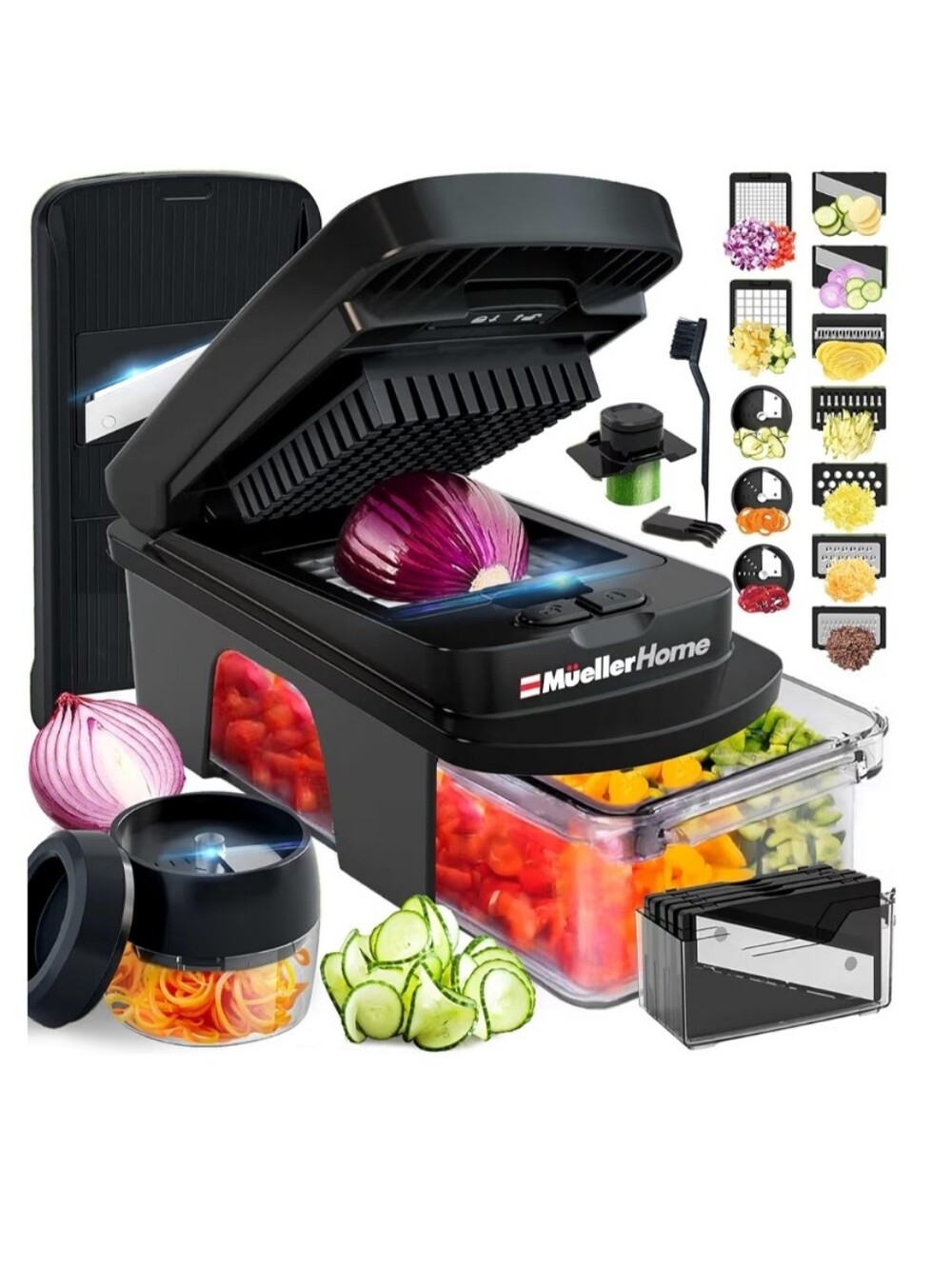 Mueller Home I Food Chopper, Slicer, Spiralizer
